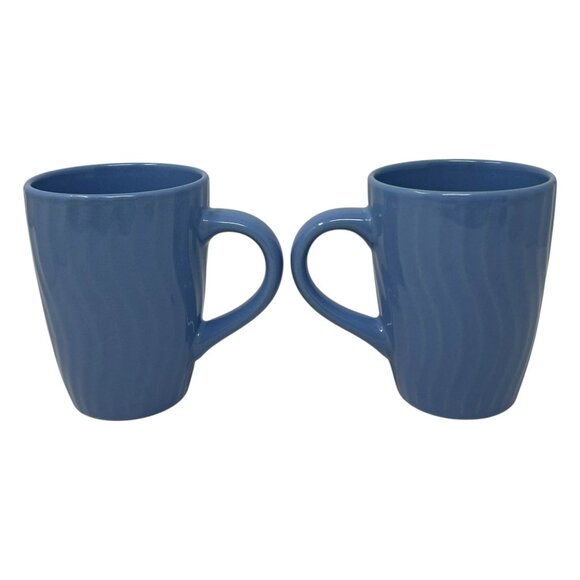 Royal Norfolk Blue Ceramic Coffee Mugs Set Of 2 Microwave & Dishwasher Safe - Picture 10 of 16
